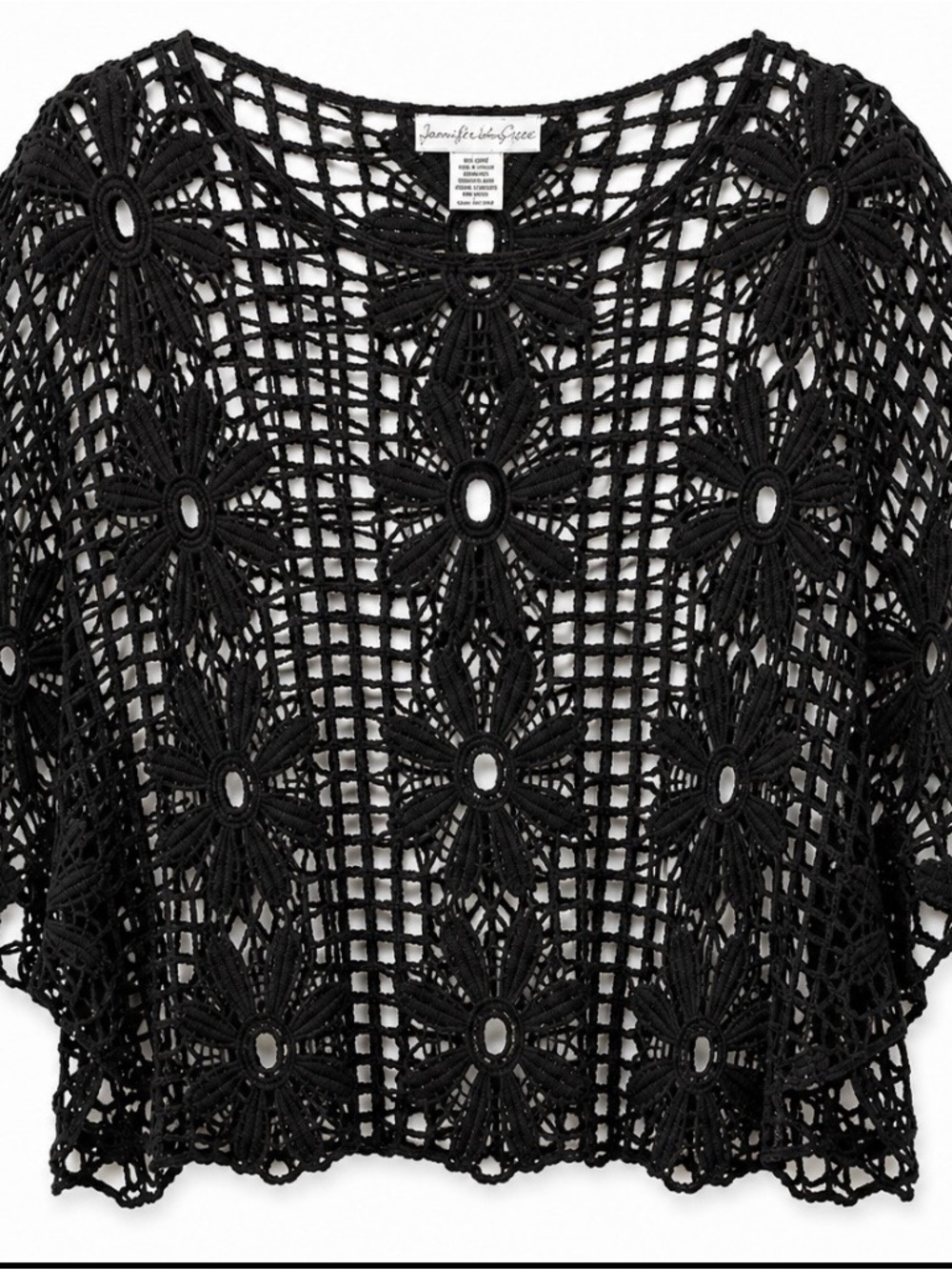 House of Harlow 1960 Black Crochet Cover-Up